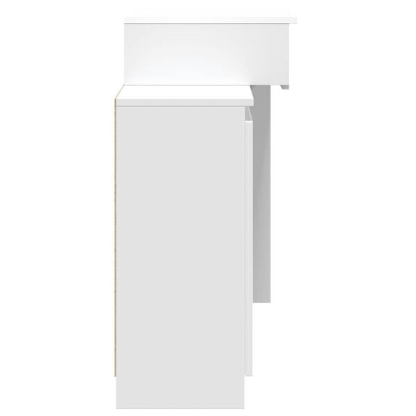 vidaXL Μπουντουάρ με LED Λευκό 115x37x110,5 εκ.