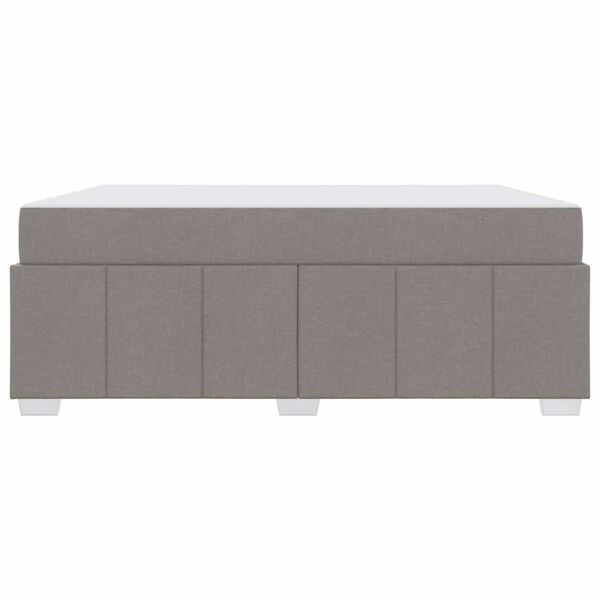 vidaXL Σκελετός Κρεβατιού με στρώμα Taupe 180 x 200 cm ύφασμα