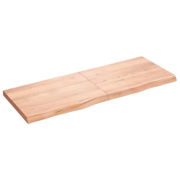 vidaXL Ράφι Τοίχου Ανοιχτό Καφέ 160x60x(2-6)εκ. Επεξ. Μασίφ Ξύλο Δρυός