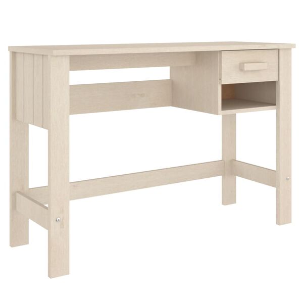 vidaXL Γραφείο HAMAR Καφέ Μελί 110 x 40 x 75 εκ. Μασίφ Ξύλο Πεύκου