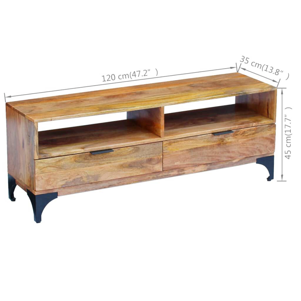 vidaXL Έπιπλο Τηλεόρασης 120 x 35 x 45 εκ. από Ξύλο Μάνγκο