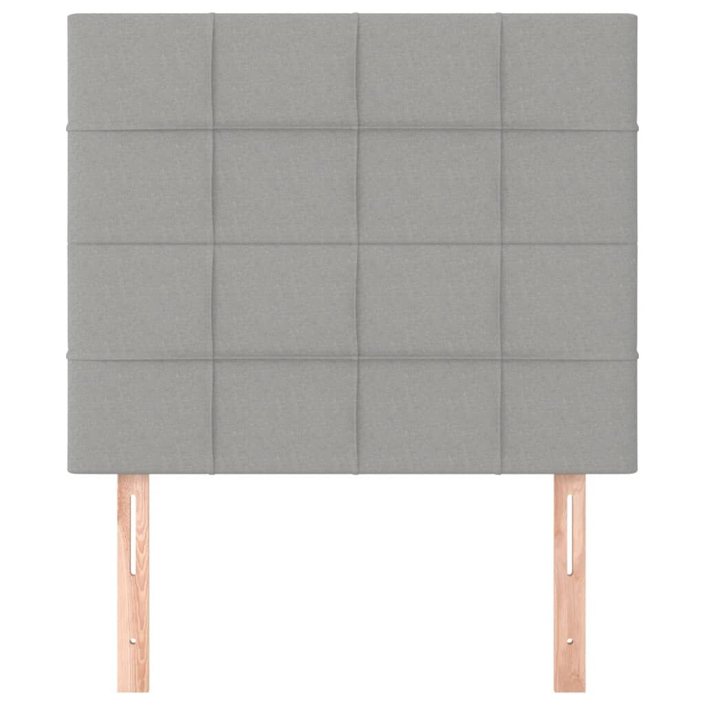 vidaXL Κεφαλάρια Κρεβατιού 2 τεμ.Αν. Γκρι 100x5x78/88 εκ. Υφασμάτινο