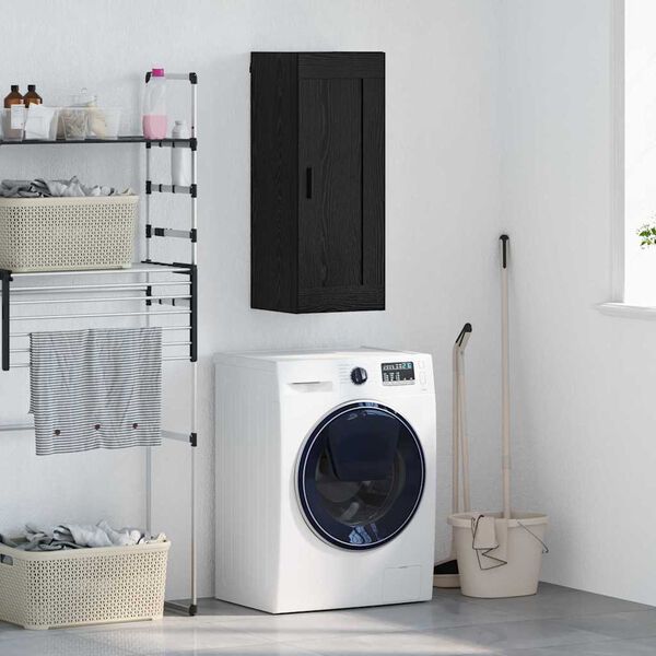 vidaXL Επιτοίχιο ντουλάπι Μαύρη Οξυά 34,5 x 34 x 90 εκ.