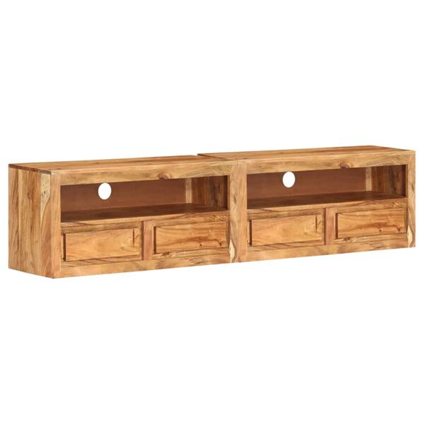 vidaXL Έπιπλα Τηλεόρασης 2 τεμ. 88x30x40 εκ. από Μασίφ Ξύλο Ακακίας