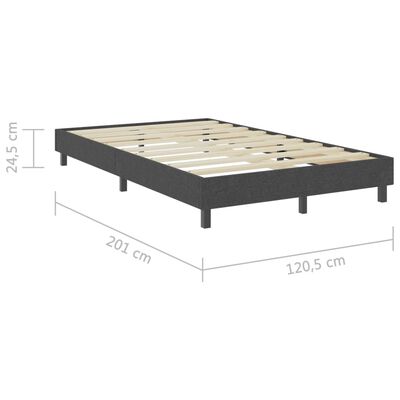vidaXL Πλαίσιο Κρεβατιού Boxspring Γκρι 120 x 200 εκ. Υφασμάτινο