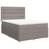 vidaXL &Kappa;&rho;&epsilon;&beta;ά&tau;&iota; Boxspring &mu;&epsilon; &Sigma;&tau;&rho;ώ&mu;&alpha; Taupe 140x190 &epsilon;&kappa;. &Upsilon;&phi;&alpha;&sigma;&mu;ά&tau;&iota;&nu;&omicron;