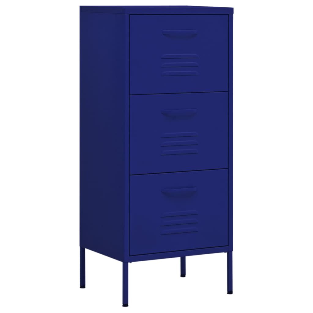 vidaXL Ντουλάπι Αποθήκευσης Ναυτικό Μπλε 42,5x35x101,5 εκ. από Ατσάλι