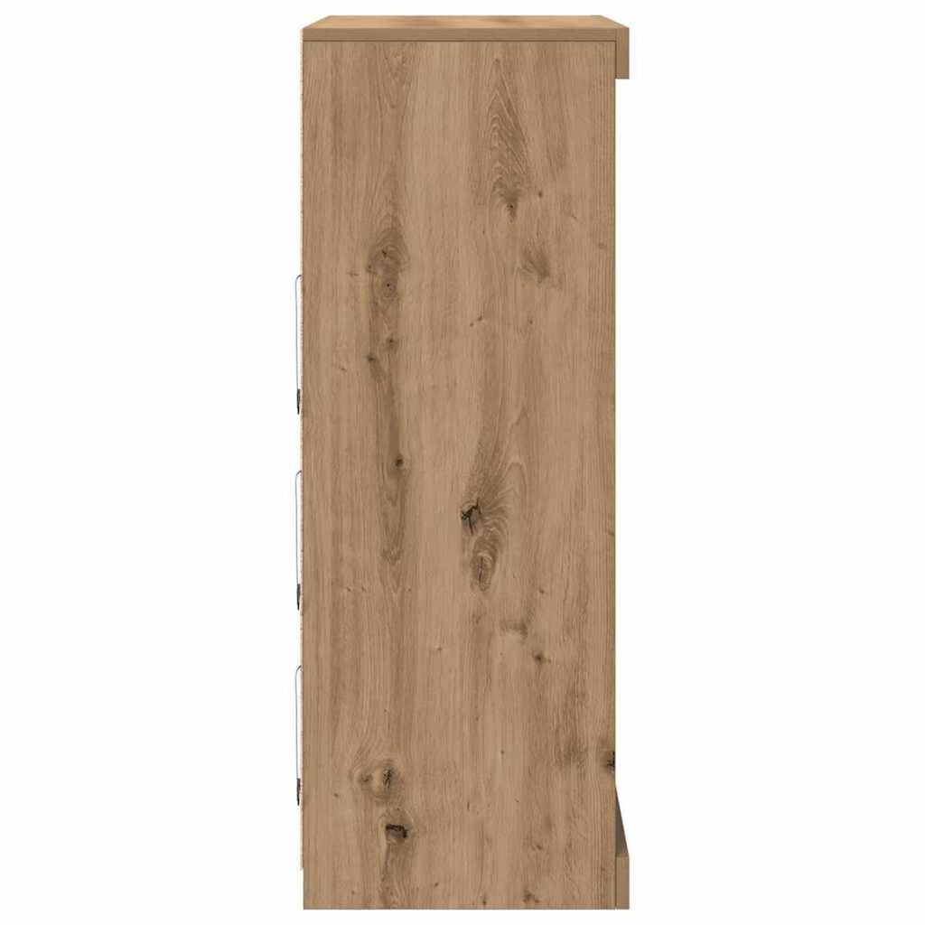 vidaXL Πλαϊνό γραφείο artisan δρυς 41 x 37 x 100 εκ Επεξεργασμένο ξύλο