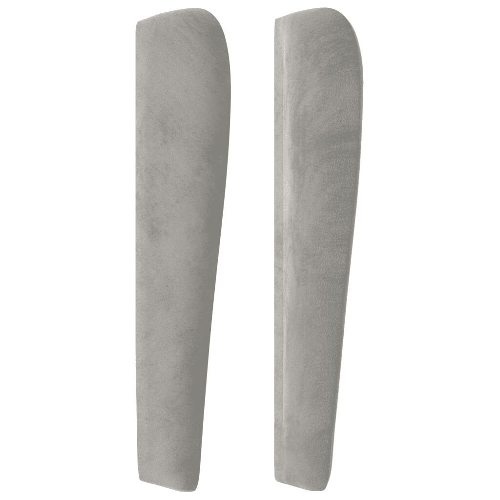 vidaXL Κρεβάτι Boxspring με Στρώμα Ανοιχτό Γκρι 140x200 εκ. Βελούδινο