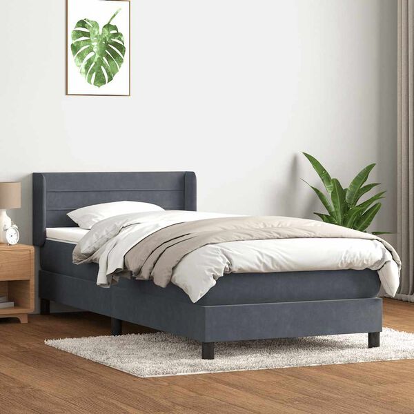 vidaXL Box Spring &Kappa;&rho;&epsilon;&beta;ά&tau;&iota; &mu;&epsilon; &sigma;&tau;&rho;ώ&mu;&alpha; &Sigma;&kappa;&omicron;ύ&rho;&omicron; &gamma;&kappa;&rho;&iota; 80x210 &epsilon;&kappa;. &Beta;&epsilon;&lambda;&omicron;ύ&delta;&iota;&nu;&omicron;