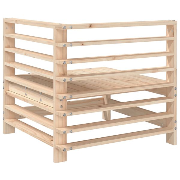 vidaXL Καναπές Κήπου Γωνιακός από Μασίφ Ξύλο Πεύκου