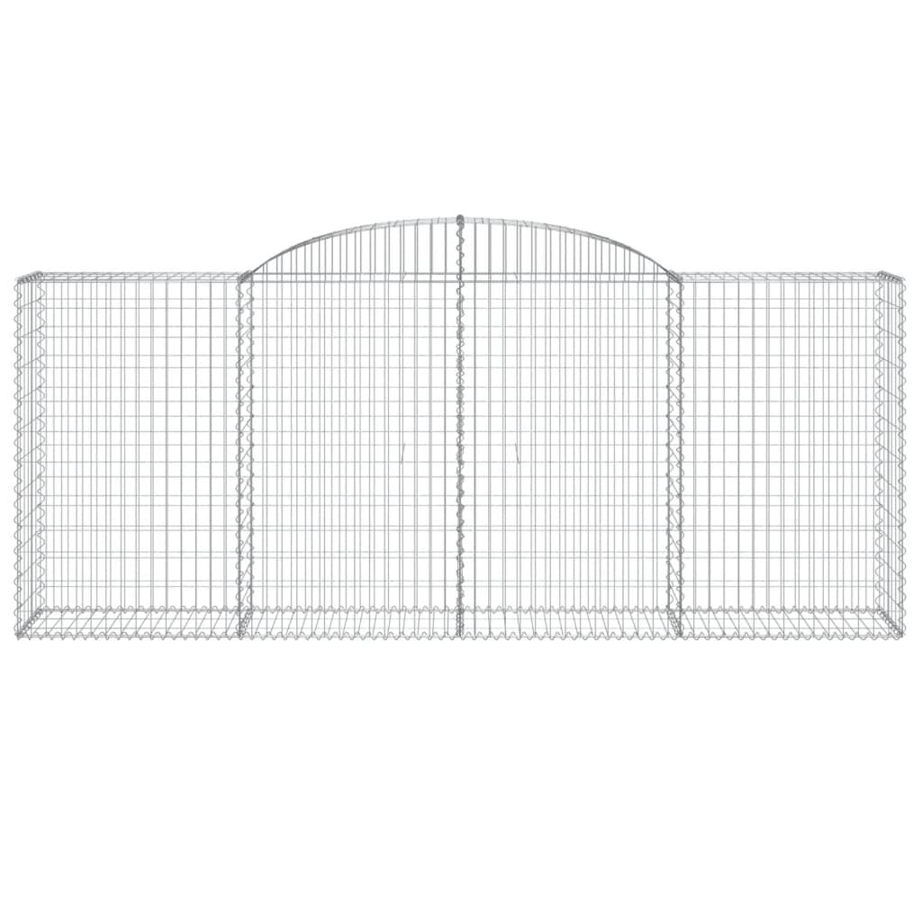 vidaXL Συρματοκιβώτια Τοξωτά 8 τεμ. 300x50x120/140 εκ. Γαλβαν. Ατσάλι