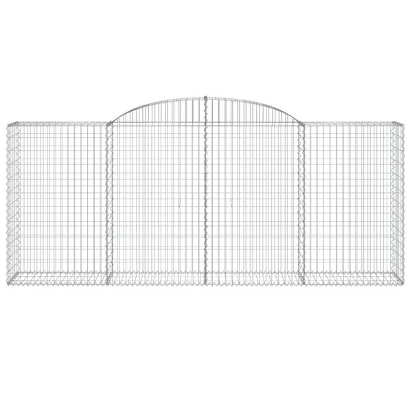 vidaXL Συρματοκιβώτια Τοξωτά 8 τεμ. 300x50x120/140 εκ. Γαλβαν. Ατσάλι