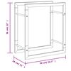 vidaXL Ραφιέρα Καυσόξυλων 50 x 28 x 56 εκ. από Ανοξείδωτο ατσάλι