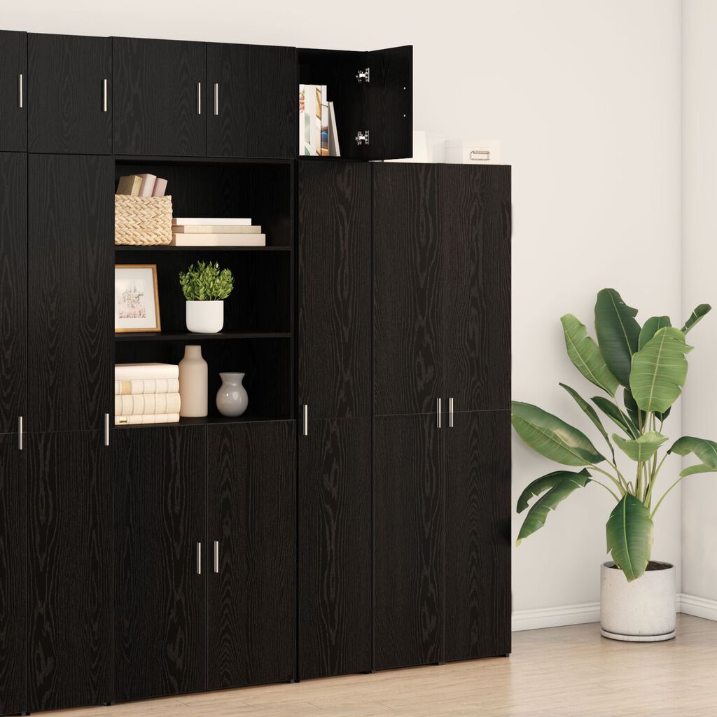 vidaXL Ντουλάπι Τοίχου Μαύρης Δρυός 30x42.5x40 εκ Επεξεργασμένο Ξύλο