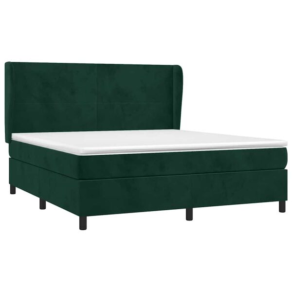 vidaXL &Kappa;&rho;&epsilon;&beta;ά&tau;&iota; Boxspring &mu;&epsilon; &Sigma;&tau;&rho;ώ&mu;&alpha; &Sigma;&kappa;&omicron;ύ&rho;&omicron; &Pi;&rho;ά&sigma;&iota;&nu;&omicron; 160x200&epsilon;&kappa;. &Beta;&epsilon;&lambda;&omicron;ύ&delta;&iota;&nu;&omicron;