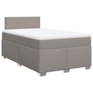 vidaXL Κρεβάτι Boxspring με Στρώμα Taupe 120x200 εκ. Υφασμάτινο