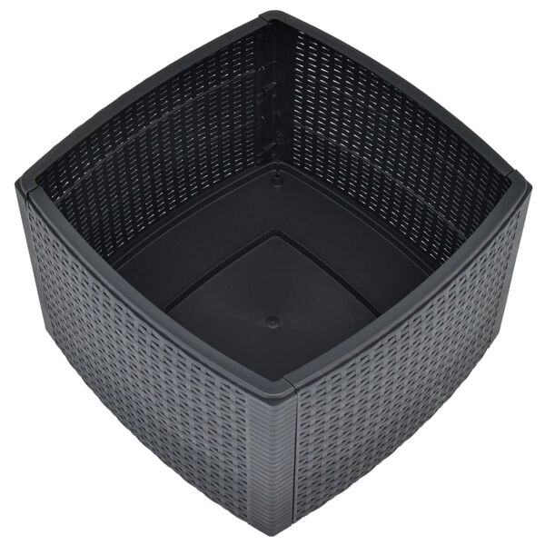 vidaXL Βοηθητικό Τραπέζι Ανθρακί 54 x 54 x 36,5 εκ. Πλαστικό