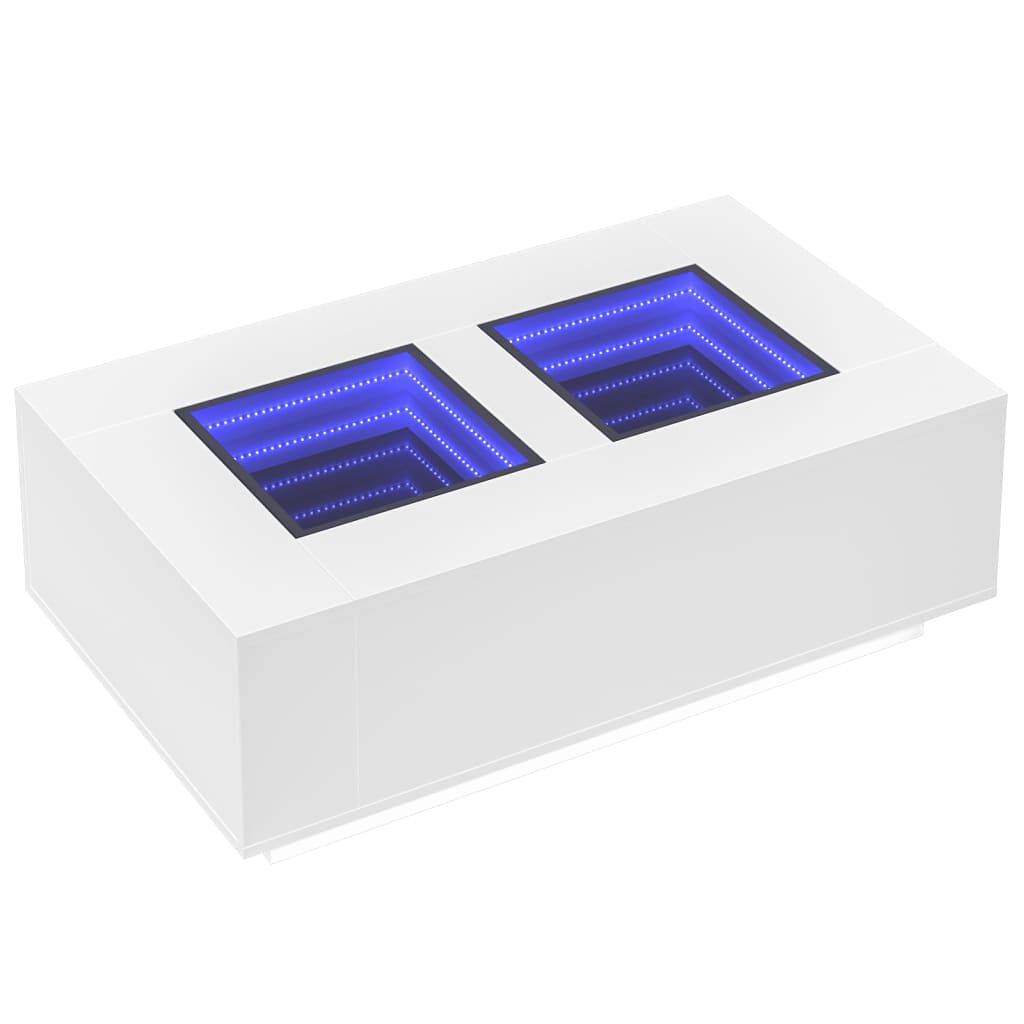 vidaXL Τραπεζάκι Σαλονιού Infinity LED Λευκό 116x69x40 εκ.