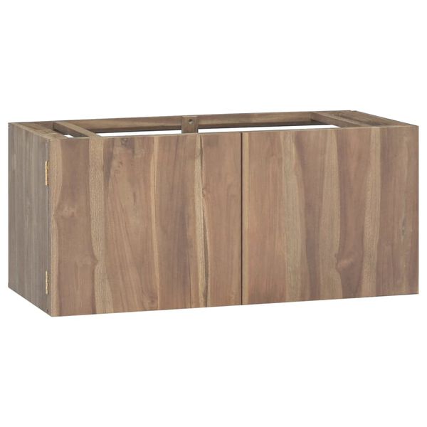 vidaXL Ντουλάπι Μπάνιου Επιτοίχιο 90 x 39 x 40 εκ. από Μασίφ Ξύλο Teak