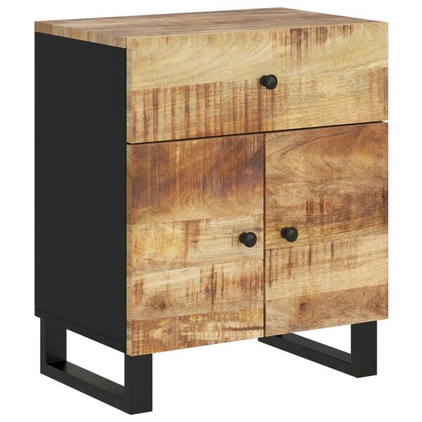 vidaXL Κομοδίνο 50x33x60 εκ. Μασίφ Ξύλο Μάνγκο & Επεξεργασμένο Ξύλο