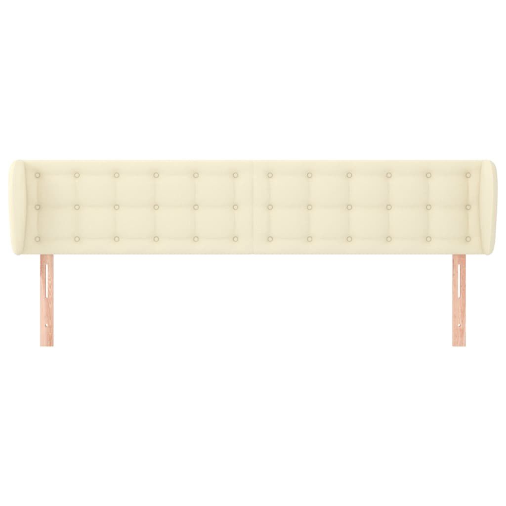 vidaXL Κεφαλάρι με Πτερύγια Κρεμ 183x23x78/88 εκ. Συνθετικό Δέρμα