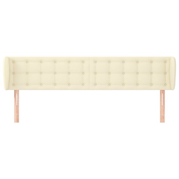 vidaXL Κεφαλάρι με Πτερύγια Κρεμ 183x23x78/88 εκ. Συνθετικό Δέρμα