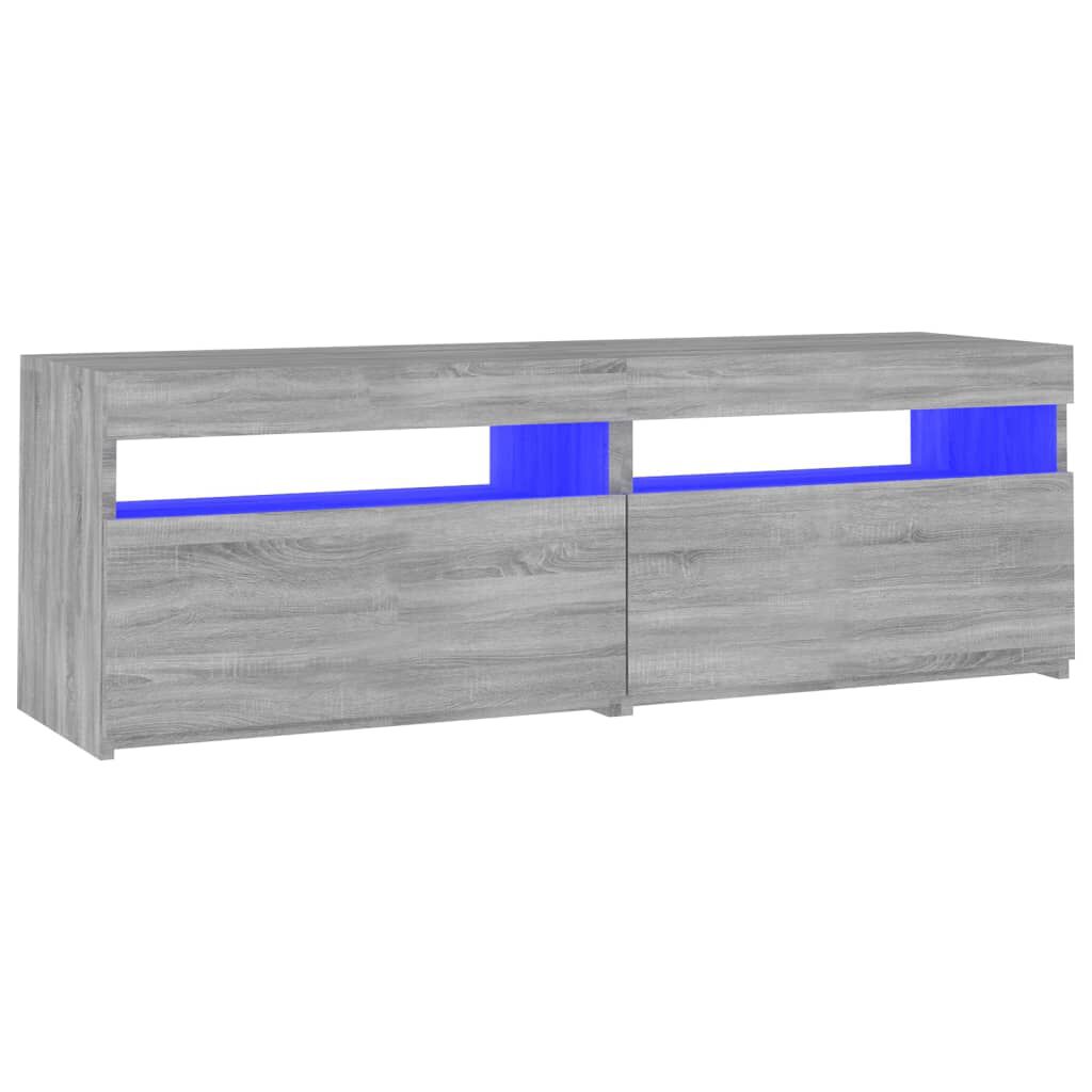 vidaXL Έπιπλο Τηλεόρασης με LED Γκρι Sonoma 120x35x40 εκ.