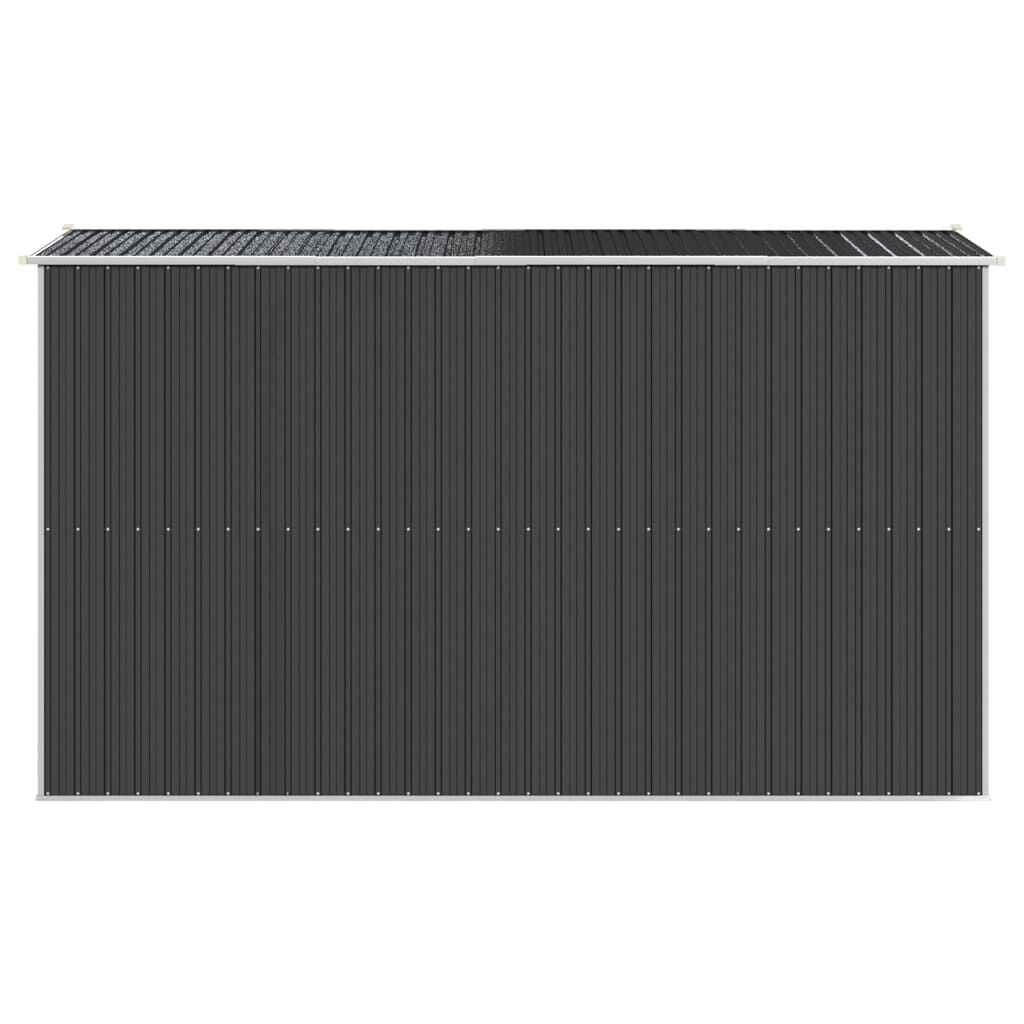 vidaXL Αποθήκη Κήπου Ανθρακί 192x357x223 εκ. Γαλβανισμένο Ατσάλι