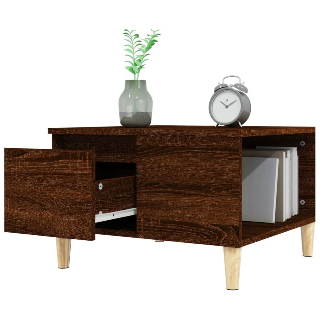 vidaXL Τραπεζάκι Σαλονιού Καφέ Δρυς 55x55x36,5 εκ. Επεξεργασμένο Ξύλο