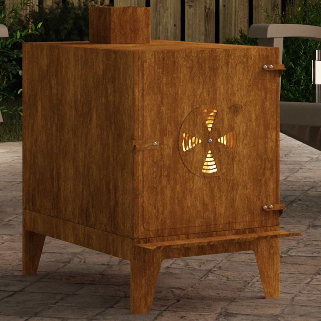 vidaXL Σόμπα Κάμπινγκ 35x50x60 cm Χάλυβας Ο Κορτέν
