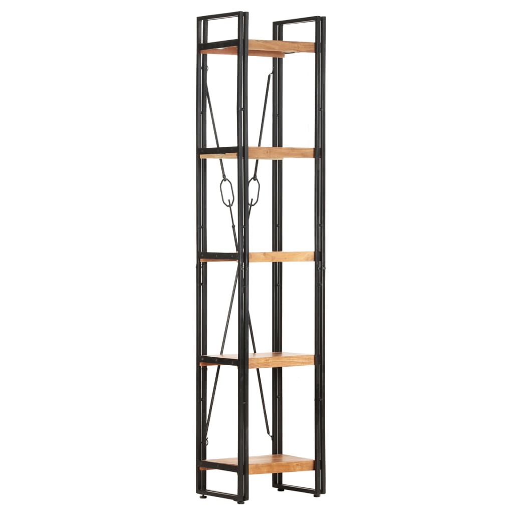 vidaXL Βιβλιοθήκη με 5 Επίπεδα 40 x 30 x 180 εκ. Μασίφ Ξύλο Ακακίας
