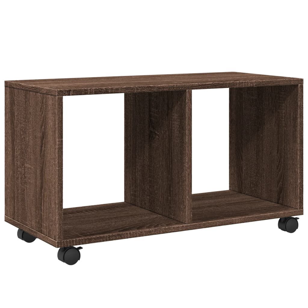vidaXL Ντουλάπι Τροχήλατο Καφέ Δρυς 72x33x42,5 εκ. από Επεξ. Ξύλο