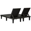 vidaXL Ξαπλώστρα Διπλή Μαύρη 155 x 138 x 83 εκ. από Πολυπροπυλένιο
