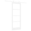 vidaXL Συρόμενη Πόρτα ORKDAL Λευκό και Μαύρο 78 x 202 εκ.