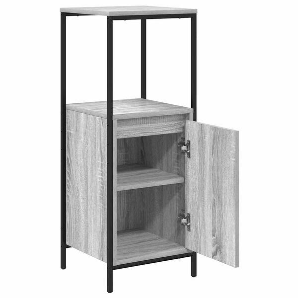 vidaXL Ντουλάπι Μπάνιου με Καθρέφτη Γκρι Sonoma 36x35x95 εκ.
