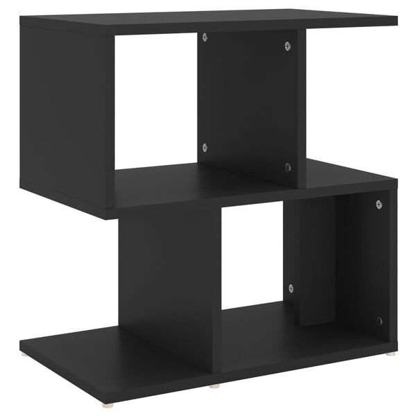 vidaXL Κομοδίνο Μαύρο 50 x 30 x 51,5 εκ. από Επεξ. Ξύλο