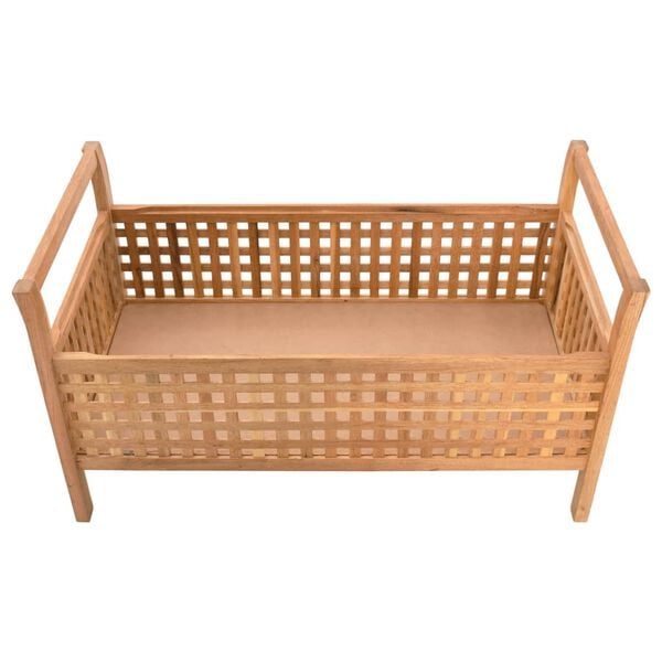vidaXL Πάγκος με Αποθηκευτικό Χώρο 93 x 49 x 49 εκ Μασίφ Ξύλο Καρυδιάς