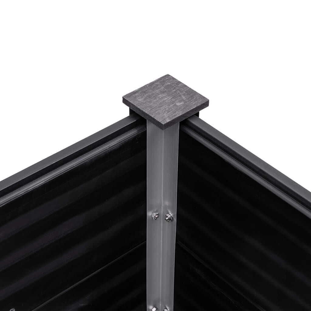 vidaXL Ζαρντινιέρα Υπερυψωμένη Γκρι 250 x 100 x 54 εκ. από WPC