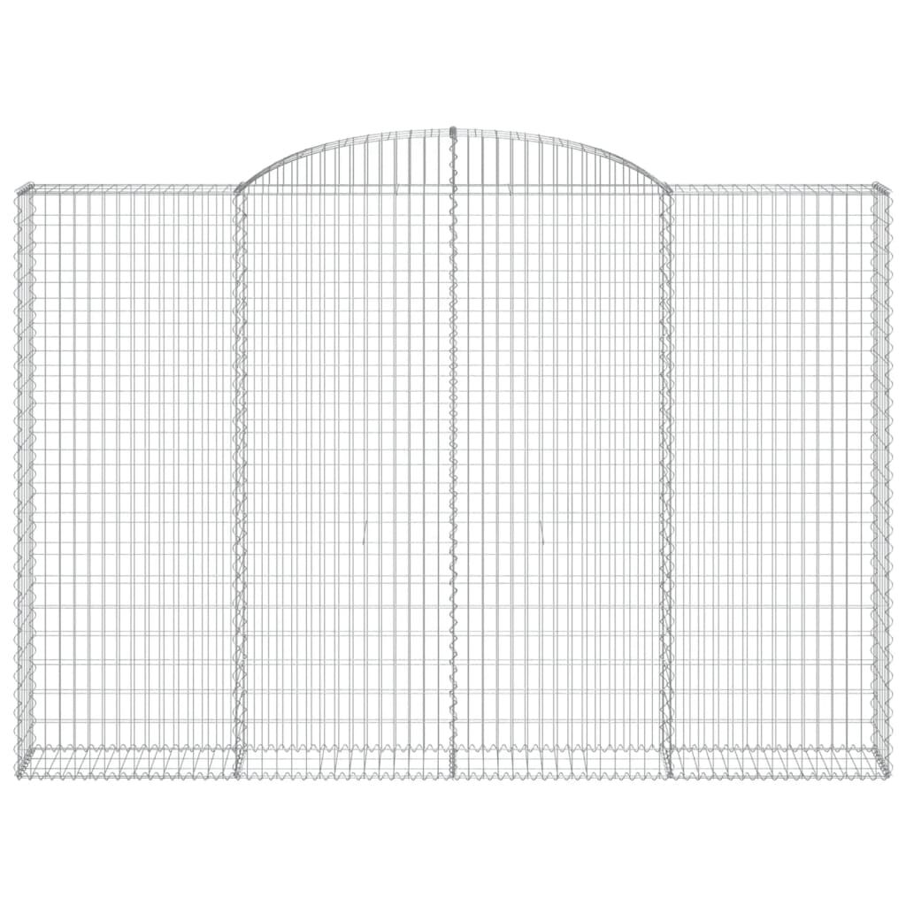 vidaXL Συρματοκιβώτια Τοξωτά 2 τεμ. 300x30x200/220 εκ. Γαλβαν. Ατσάλι