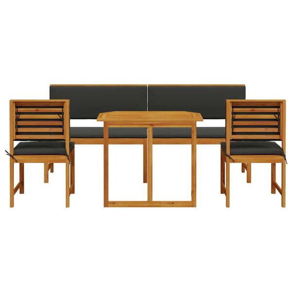vidaXL Σετ Μπιστρό Κήπου 5 pcs Καφέ Μασίφ ξύλο ακακίας