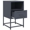 vidaXL Κομοδίνο Ανθρακί 36 x 39 x 60,5 εκ. Ατσάλινο