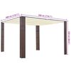 vidaXL Κιόσκι με Οροφή Καφέ/Κρεμ 300x300x220 εκ. από Συνθετικό Ρατάν