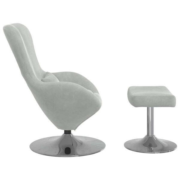 vidaXL Κάθισμα-αυγό 2 pcs Ανοιχτό γκρι 63 x 73 x 90 εκ Βελούδο