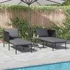 vidaXL Ήλιο-κρεβάτι με μαξιλάρι Ανθρακί 115 x 153 x 69.5 εκ. Ατσάλι