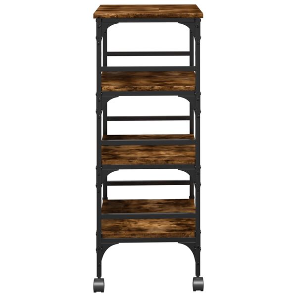 vidaXL Τρόλεϊ Κουζίνας Καπνιστή Δρυς 45x35x89,5 εκ Επεξεργασμένο Ξύλο