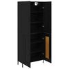 vidaXL Highboard &Mu;&alpha;ύ&rho;&eta; &Omicron;&xi;&upsilon;ά 69,5 x 34 x 180 &epsilon;&kappa;. &Epsilon;&pi;&epsilon;&xi;&epsilon;&rho;&gamma;&alpha;&sigma;&mu;έ&nu;&omicron; &xi;ύ&lambda;&omicron;
