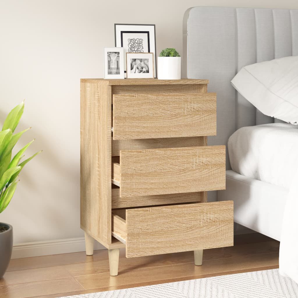 vidaXL Κομοδίνο Sonoma Δρυς 40x35x70 εκ. από Επεξεργασμένο Ξύλο