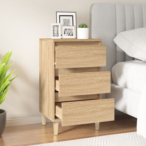 vidaXL Κομοδίνο Sonoma Δρυς 40x35x70 εκ. από Επεξεργασμένο Ξύλο