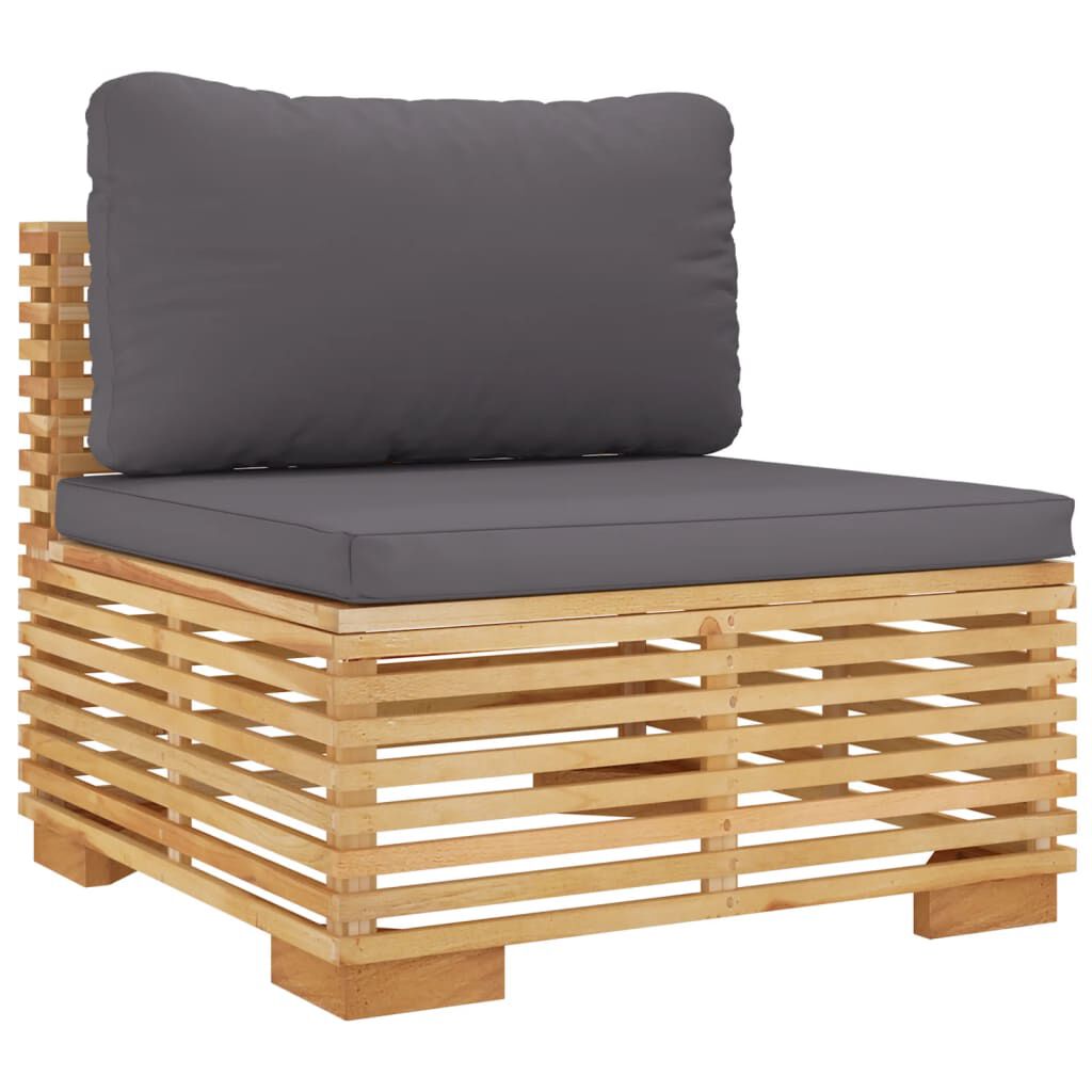 vidaXL Σαλόνι Κήπου Σετ 6 Τεμαχίων από Μασίφ Ξύλο Teak με Μαξιλάρια